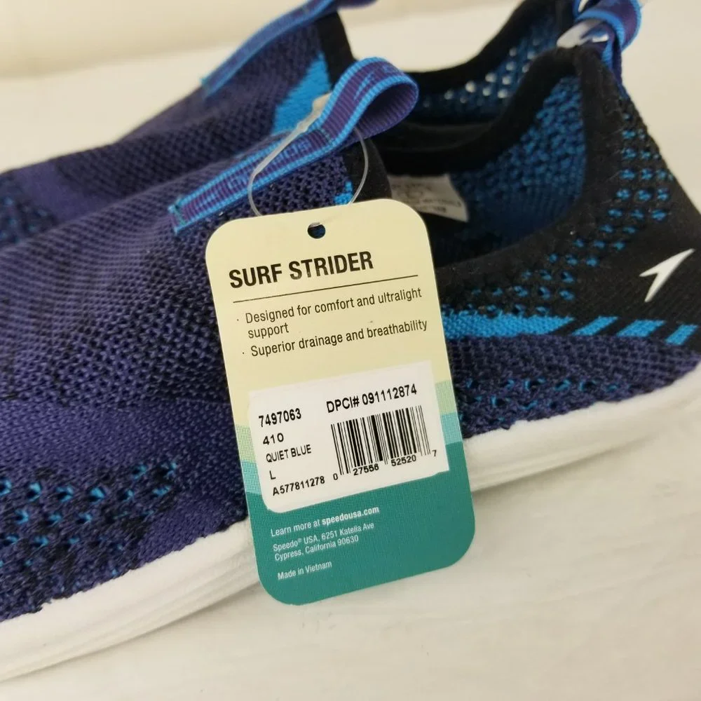 NWT Speedo Surf Strider Boys Sz 4/5 Water Shoes Boys Swim Blue NEW Slip‎ on